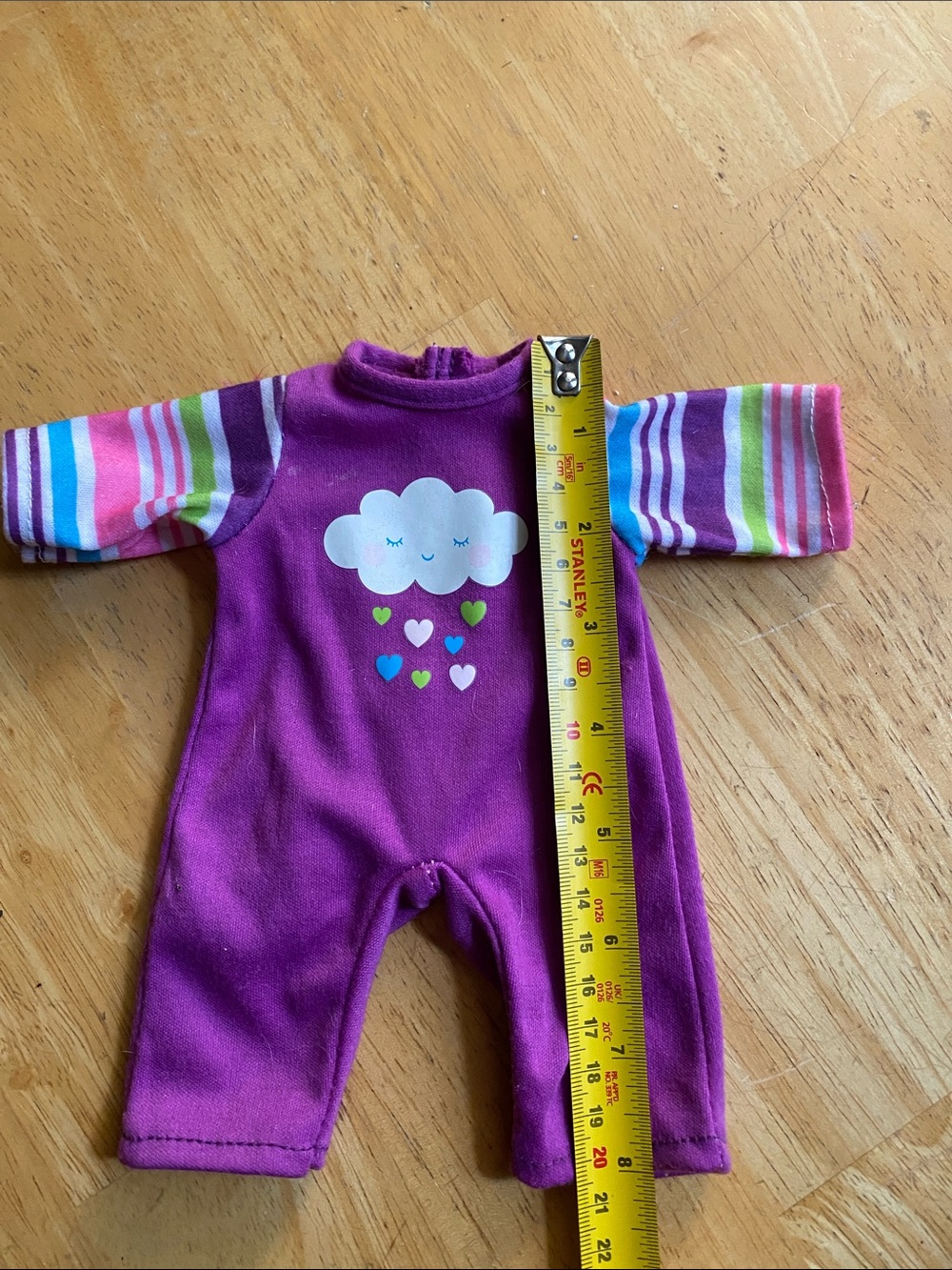 The purple baby doll romper from the My Sweet Love Baby Doll and Outfits Play Se - Picture 3 of 4